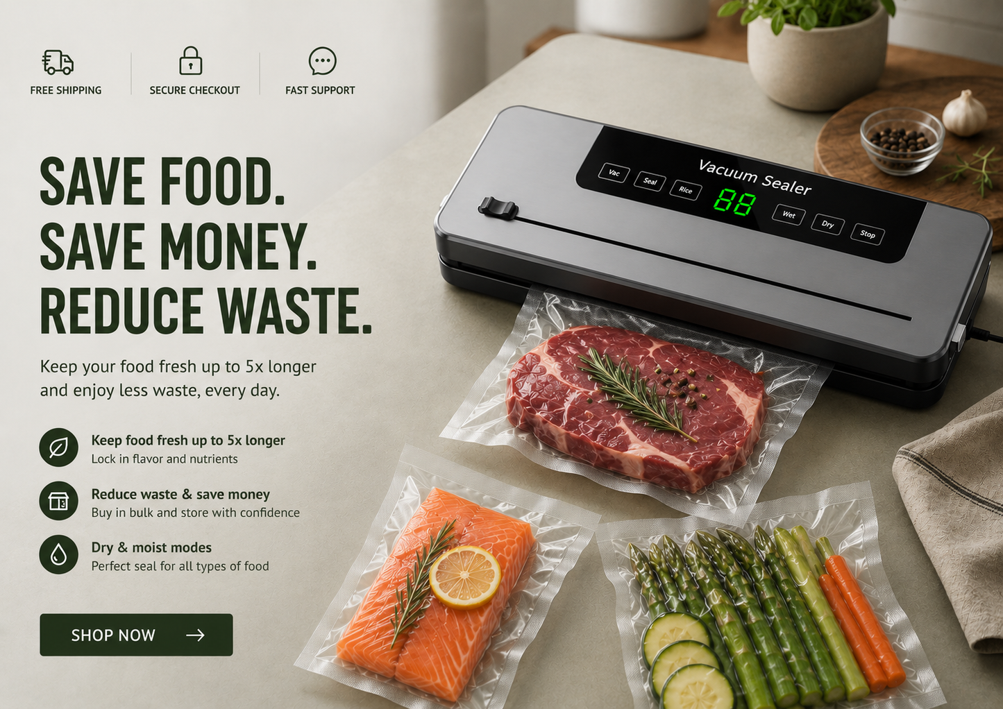 Vacorax™ Vacuum Sealer